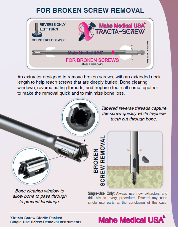 BROKEN SCREW EXTRACTOR - STERILE